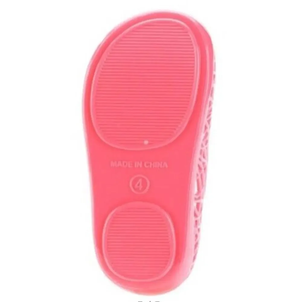 NEW Infant Baby Girls Mary Jane Jelly Sandals Summer Shoes Coral Size 4